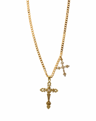 La Sagrada Double Cross Necklace