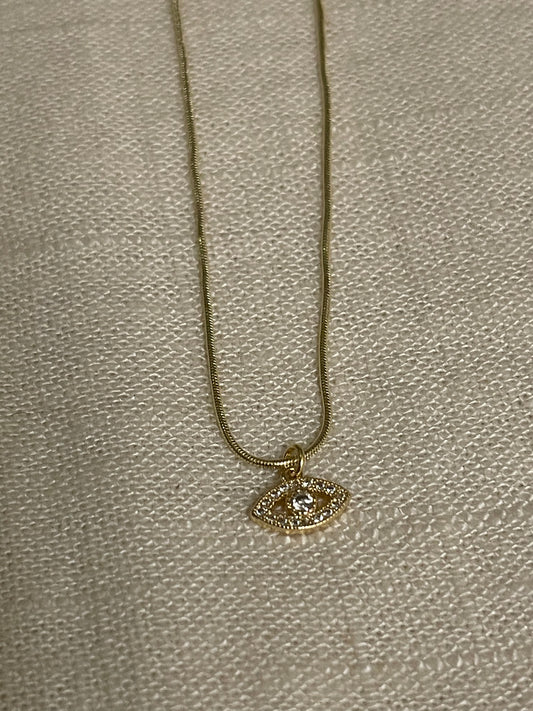 18K gold filled Evil Eye Necklace