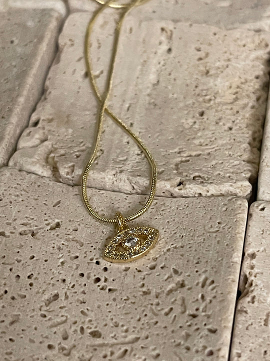 18K gold filled Evil Eye Necklace