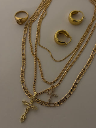 La Sagrada Double Cross Necklace