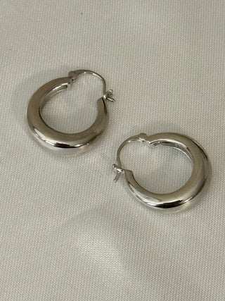 Silver Stella Hoops