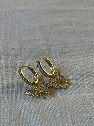 24K gold filled Mariposa Hoop Earrings