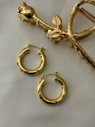 gold filled Celeste Everyday Hoops