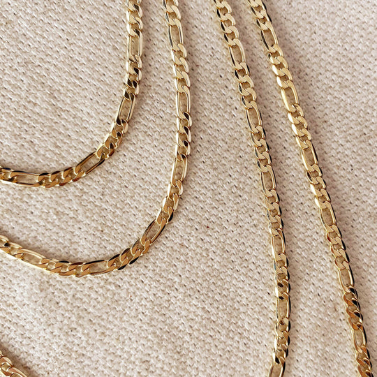 18k Gold Filled Figaro Chain Necklace